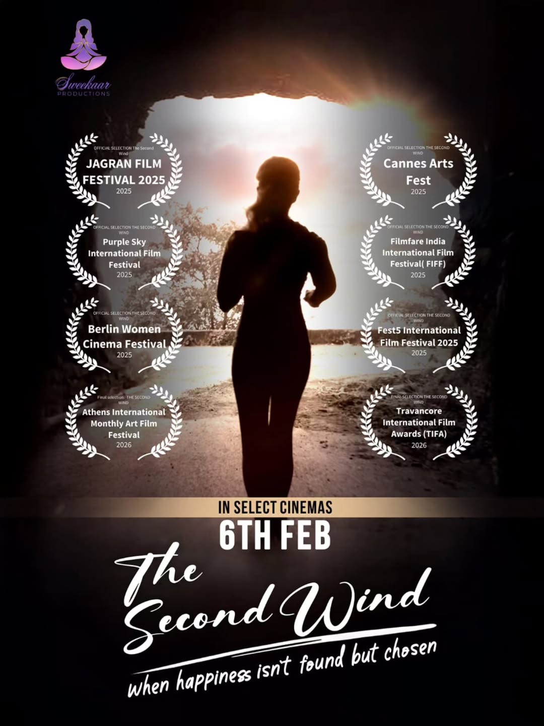 The Second Wind official poster with festival selections; in select cinemas from 6th February
